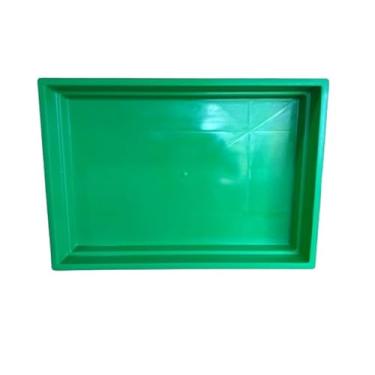 Imagem de Bandeja Plastica Grande Com 4 Presilhas Para Gaiola Viveiro Passaros E Roedores Pet(VERDE)