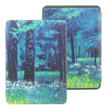 Imagem de Akacy Capa com padrão pintado de 6 polegadas para Kindle (8ª geração, modelo: SY69JL, lançado em 2016) Com função hibernar/despertar automática capa protetora de couro PU (22)