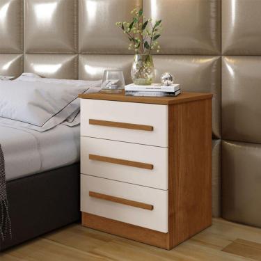 Imagem de Mesa De Cabeceira Império Benetil Cinamomo Com Off White