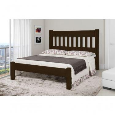 Imagem de Cama de Casal Imperial de Madeira Maciça Tauari Tabaco