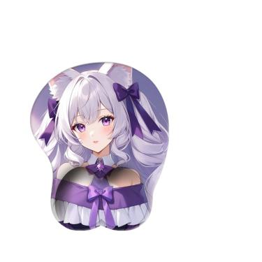 Imagem de Mouse Pad Anime Girl com suporte de pulso de silicone 30x21cm