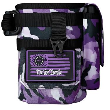 Imagem de Manga para garrafa de batalha – Manga para garrafa de água de 1,8 g – Serve para muitas garrafas de aço 2L, design robusto e versátil com armazenamento para telefone, carteira e chaves – Ultravioleta