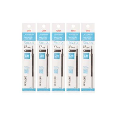 Imagem de Recarga de caneta esferográfica Mitsubishi Pencil, tinta Jetstream Light Touch, 0,5, preta, pacote com 5 H.SXRL5.245P