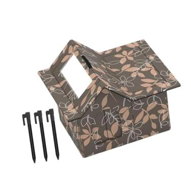 Imagem de ShengQuanHao Casinha para Gatos de Exterior, Abrigo para Gatos de Rua, Abrigo para Gatinhos para Jardim Externo, Padrão de Folhas