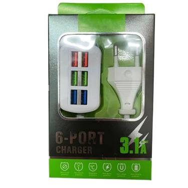 Imagem de Estação de carregamento USB multiporta, carregador USB bloqueia múltiplas portas,Bloco de carregamento Tomada multiporta - Estação de carregamento de mesa com de extensão de 1m/3,28 pés, acessórios de