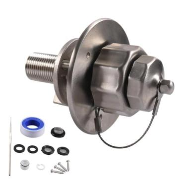 Imagem de RNXRZANK Flange de Entrada de água Potável, Conexão de Entrada de água para Barco, Motorhome (substituição), Somente Entrada de água, Tamanho real