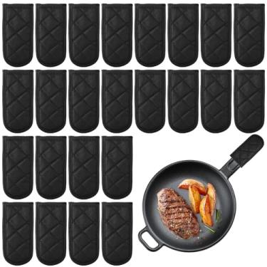 Imagem de STARVAST 24 peças de capas de alça quente, manga de suporte de ferro fundido resistente ao calor, capas de manga com alça de panela de presente, retardador de chamas, lavável para artesanato de