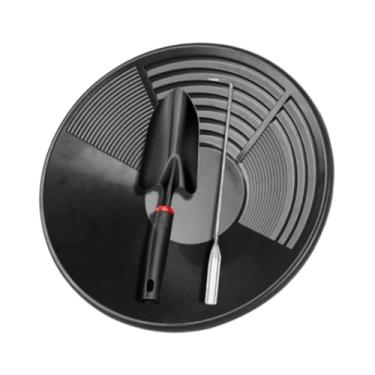 Imagem de Ysyqkn Bateia para Garimpo de Ouro, Equipamento Portátil para de Ouro Na Praia, Ferramenta com Ranhuras Duplas para Entusiastas, Ideal para Rochas, com Pá E Gancho, Tamanho real