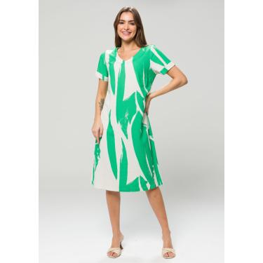 Imagem de Vestido Pau a Pique de Viscolinho Verde