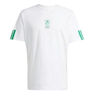 Imagem de Camiseta Adidas Stadium Branca e Verde Masculina-Masculino