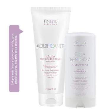 Imagem de Amend Essencial Kit Seca Sem Frizz + Máscara Acidificante Equilibrio do pH, para Cabelos Ásperos e Porosos