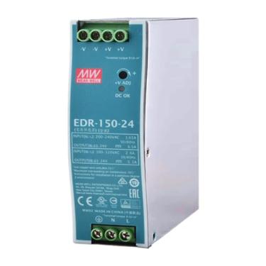 Imagem de Mean Well 150W Fonte De AlimentaçãO Dc VariáVel Para Bancada Industrial De SaíDa úNica Din Rail Atx 0-24v 24V 6A (EDR-150-24 24V/6A/156W/Supply Industrial)