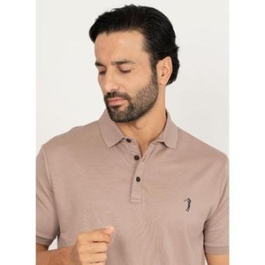 Imagem de Camisa Polo Aleatory Lisa Algodão Pima Khaki-Masculino