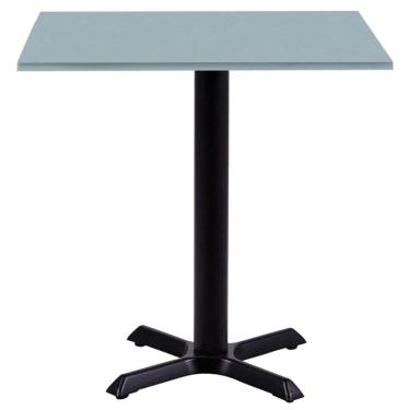 Imagem de Mesa ô Ferro Preto 74 Cm (alt) Base Em X Tampo Mdp Quadrado 70 Cm (larg) X 2,50 Cm (alt) Cinza