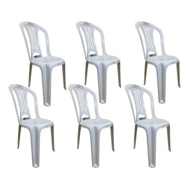 Imagem de 06 Und Cadeira Plastica Sem Braço Bistro Mor