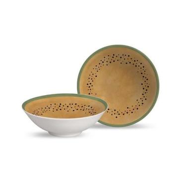 Imagem de Conjunto 6 Bowls Decorados Mamao 300Ml - Alleanza Cerâmica