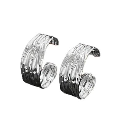 Imagem de DIAMANTIO Pulseiras femininas vintage boho marteladas grossas - Pulseira larga irregular com textura rústica - ajustável, polida à mão para conforto - Versátil, Cobre, Sem pedra preciosa