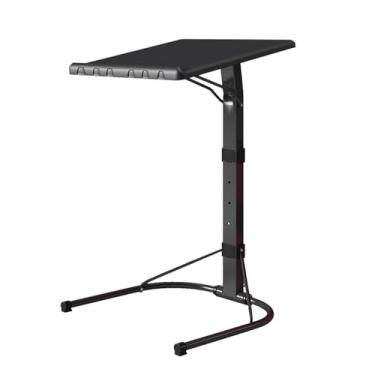 Imagem de Mesa de chão, mesa lateral de cama, laptop, notebook, suporte para projetor, ajuste de altura, 64,5 a 76,5 cm, peso do rolamento, 20 kg, design ergonômico antiderrapante, dobrável, inclinado, mesa