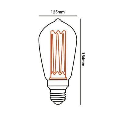 Imagem de Lampada Led Filamento Acrilico Vintage Retro Fume St64 E27