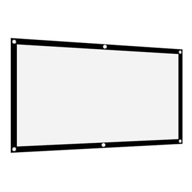 Imagem de ASHATA Tela de Projetor Branca Macia Portátil 16:9 para Projeção Frontal/traseira, Leve e Fácil de Instalar, Material de Longa Duração (#12)