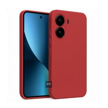 Imagem de Capa Capinha Case Compatível Xiaomi Poco X7 PRO Silicone Aveludada Anti Impacto Reforçada Emborrachado Com Proteção De Câmera Premium (MARSALA)