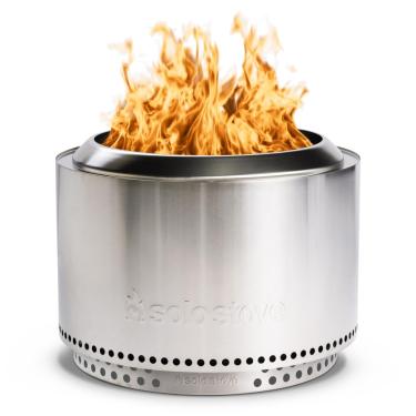 Imagem de Solo Stove Lareira Yukon sem fumaça de 68 cm com cinzeiro removível - Lareira portátil de aço inoxidável para uso ao ar livre, aço inoxidável, ideal para 6 ou mais pessoas, 17 kg