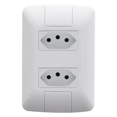 Imagem de Conjunto Tramontina Aria 2 Tomadas 10A 2P+T Branco 57241/065 614998