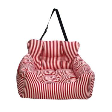 Imagem de Cama de Cão para Assento Carro Sofá Pets Multifuncional Carros e Casa Todas as Estações com Cinto Resistente Sacolas Armazenamento Confortáveis Proprietários