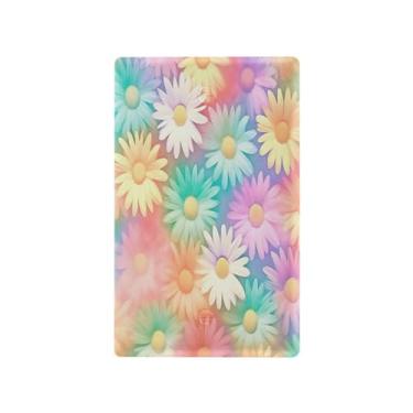 Imagem de Wassud Margaridas coloridas (2) placa de cobertura de interruptor de luz, 1 capa de tomada em branco placa de parede decorativa decoração de casa sala de estar quarto