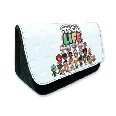 Imagem de Estojo para lápis Tocas Life Worlds Cartoon Anime 21x14x7,5cm