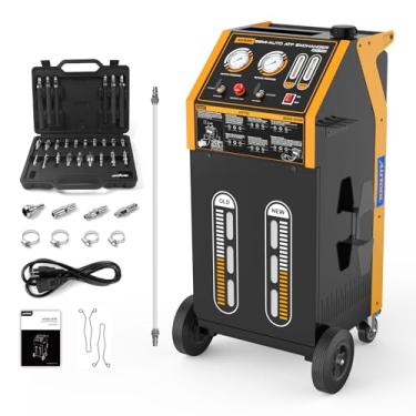 Imagem de AUTOOL Trocador de fluido de transmissão automática, máquina de descarga de transmissão automática para sistema de enchimento de óleo automotivo, máquina de troca de óleo de transmissão 2 tanques