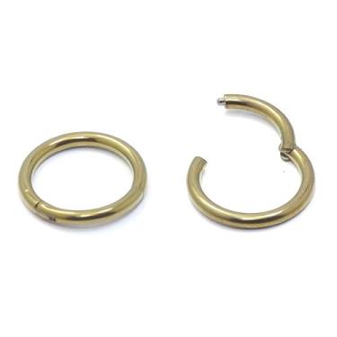 Imagem de Piercing Argola Articulada Click 1.2mm em Titânio Bronze 12v - M2 Pier