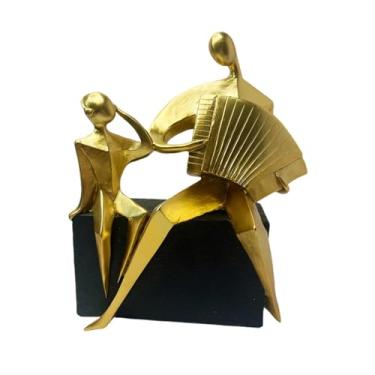 Imagem de predolo Estatueta decorativa, escultura abstrata de figura humana, artesanato artístico, estátua moderna de personagem, ornamento de mesa para prateleira de, Ouro