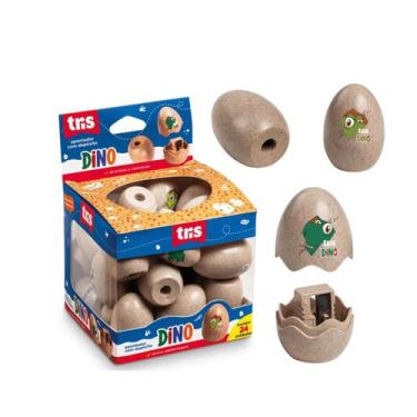 Imagem de Apontador com Depósito Dino TRIS - Diversão e Praticidade para Estudar