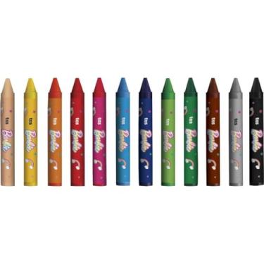 Imagem de Giz de Cera Jumbo, Summit, Tris Barbie, 12 Cores