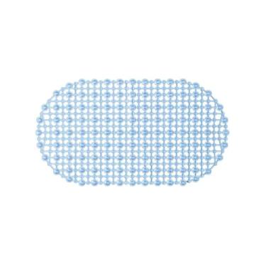 Imagem de Tapete Antiderrapante para Box Banheiro com Ventosas 40x70cm – Tapete de Chuveiro Massageador para Pés Segurança Antiescorregante (AzulBolinha)