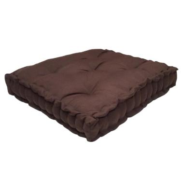 Imagem de Almofada Turca Futon Cadeiras Bancos Áreas 60X60 Cm Marrom