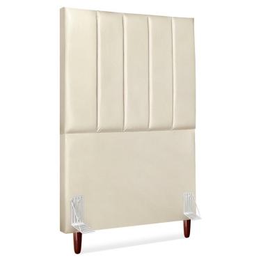 Imagem de Cabeceira Solteiro 90 Cm Com Frame Carla Corino Bege Artte Bege