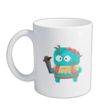 Imagem de Caneca Xícara de Café Porcelana 300ml Com Desenho Chibi Zumbi Louco