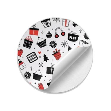 Imagem de Ladrilho Decorativo de Cerâmica Natalino Padrão Festivo com Estampa Colorida