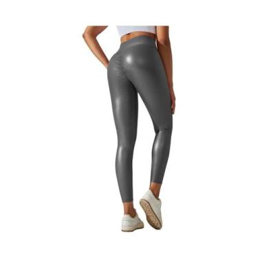 Imagem de Leggings de ioga de cintura alta sexy hip yoga leggings correndo e cal