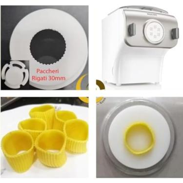 Imagem de PASTADISC Disco em forma de macarrão Paccheri adequado para máquina automática de macarrão e macarrão Philips, disco compatível com a máquina de macarrão Philips, acessório para utensílio de cozinha