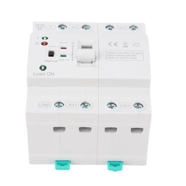 Imagem de Hilitand Interruptor de Transferência Manual Automática, 80a 4p Mini ATS Dual Auto Seletor Elétrico Switch Montagem do Trilho DIN para Sistemas de Emergência de Geradores de Imóveis