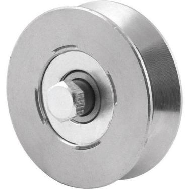 Imagem de Roldana para portão 2.1/2" tipo V em aço polido Vonder