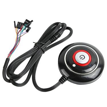 Imagem de KIMISS Interruptor de Botão de Alimentação para PC - Interruptor de Alimentação Remoto Plug and Play ABS Leve para Computadores de Mesa e Cafés de Internet (2USB+ÁUDIO)