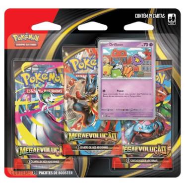 Imagem de Cartas Pokémon Mega Evolução com 19 Cards - Copag (Drifloon)