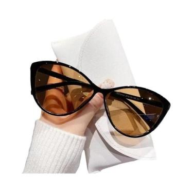 Imagem de Óculos De Sol Vintage Unissex Estilo Gato Redondo Circular Oval Para H