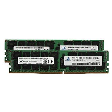 Imagem de Adamanta Atualização de memória de servidor de 32 GB (2 x 16 GB) compatível com HP Proliant XL230a G9 DDR4 2133MHz PC4-17000 ECC Chip registrado 2Rx4 CL15 1.2v DRAM RAM