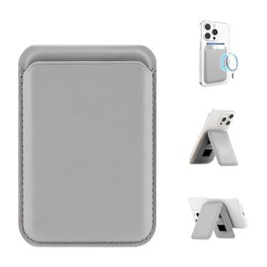 Imagem de ETOFIXEE Carteira MagSafe, carteira magnética de couro para telefone com suporte ajustável, 1-3 porta-cartão de crédito magnético com bloqueio RFID para iPhone16 15 14 13 12 Pro Max Series Cases