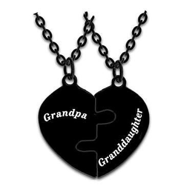 Imagem de Colar combinando com vovô, 2 peças, para presente de neta, neto, One Size, Aço inoxidável, Sem Pedra Preciosa